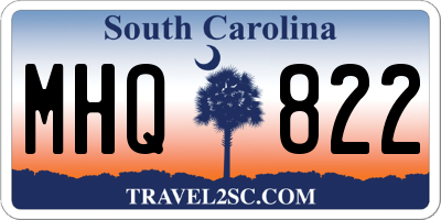 SC license plate MHQ822