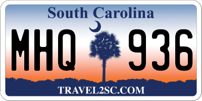 SC license plate MHQ936