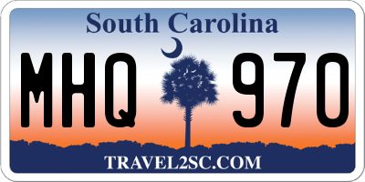 SC license plate MHQ970