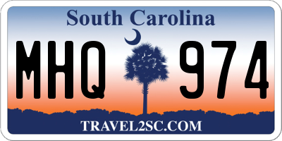 SC license plate MHQ974