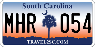 SC license plate MHR054