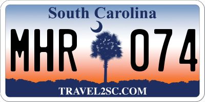 SC license plate MHR074
