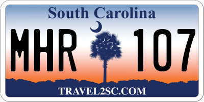 SC license plate MHR107