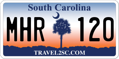 SC license plate MHR120
