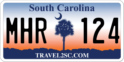 SC license plate MHR124