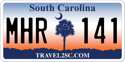 SC license plate MHR141