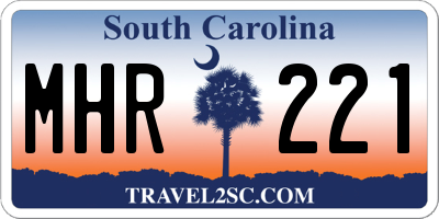 SC license plate MHR221