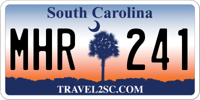 SC license plate MHR241