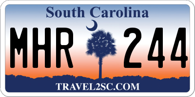 SC license plate MHR244