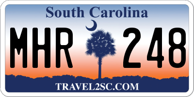 SC license plate MHR248
