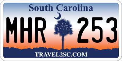 SC license plate MHR253
