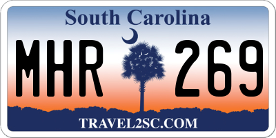 SC license plate MHR269