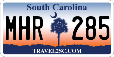 SC license plate MHR285