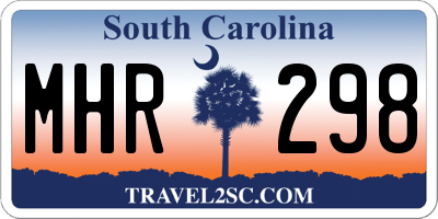 SC license plate MHR298