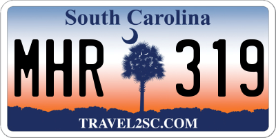 SC license plate MHR319