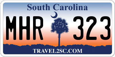 SC license plate MHR323