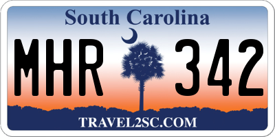 SC license plate MHR342