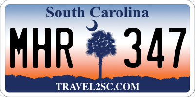 SC license plate MHR347