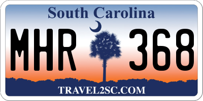 SC license plate MHR368