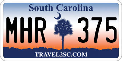 SC license plate MHR375