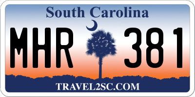 SC license plate MHR381