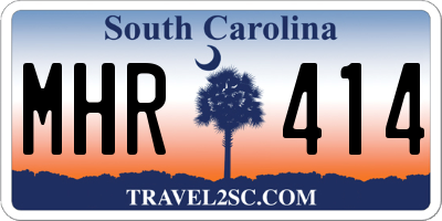 SC license plate MHR414