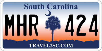 SC license plate MHR424