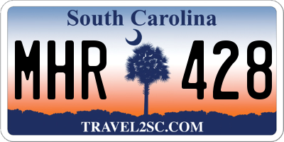 SC license plate MHR428