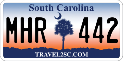 SC license plate MHR442
