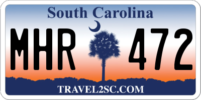 SC license plate MHR472