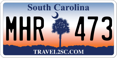 SC license plate MHR473