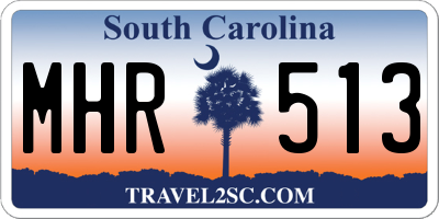 SC license plate MHR513