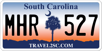 SC license plate MHR527