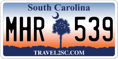 SC license plate MHR539