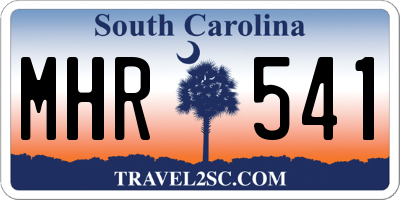SC license plate MHR541