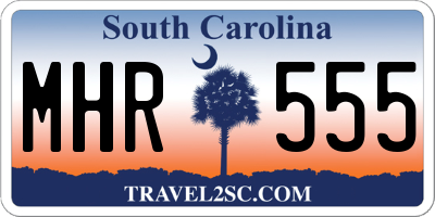 SC license plate MHR555