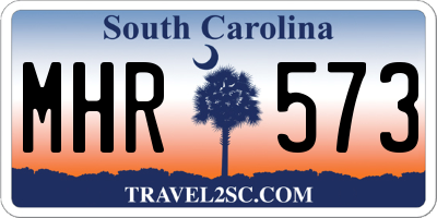 SC license plate MHR573