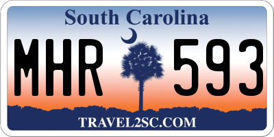 SC license plate MHR593