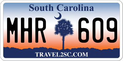 SC license plate MHR609