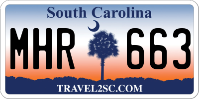 SC license plate MHR663