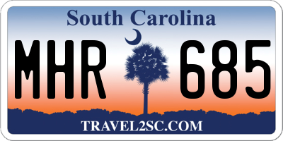 SC license plate MHR685