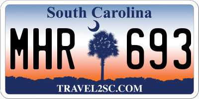 SC license plate MHR693