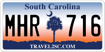 SC license plate MHR716