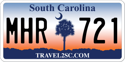 SC license plate MHR721