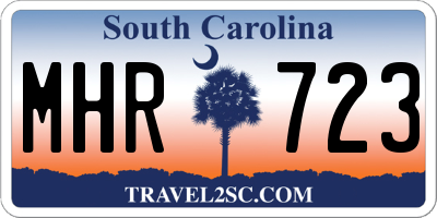 SC license plate MHR723