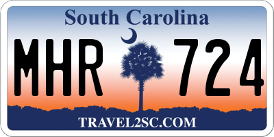 SC license plate MHR724