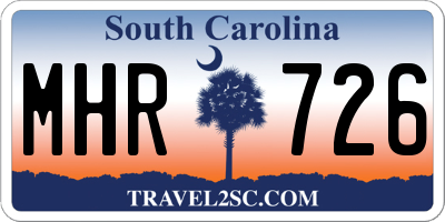 SC license plate MHR726
