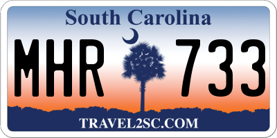 SC license plate MHR733