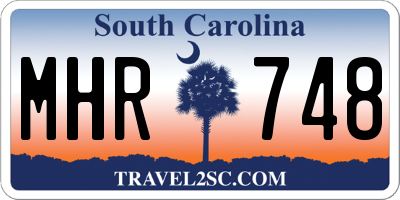 SC license plate MHR748