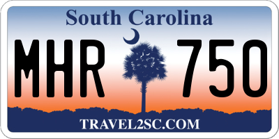 SC license plate MHR750
